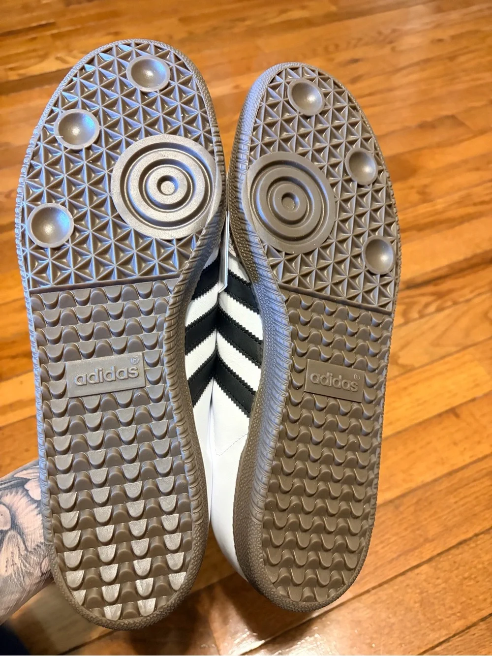 adidas Men’s White, Black & Gray Samba Retro Trainer Sneakers